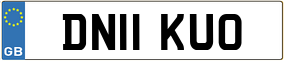 Trailer License Plate